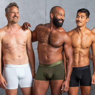 Men's underwear in many body types