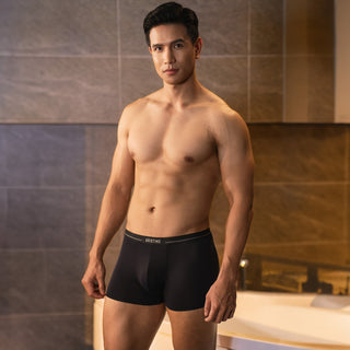 Male underwear model at KG Garment