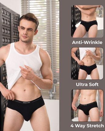 ARISTINO Men's Breathable Briefs Bamboo Men Underwear ABF003
