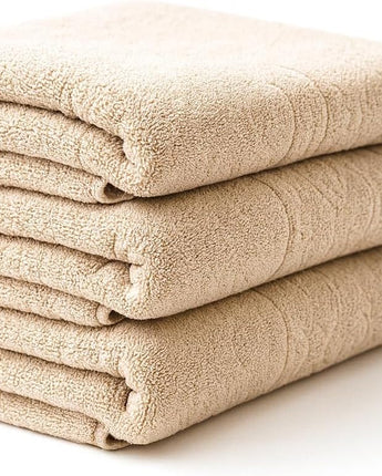 COMBO SET 3 PCS COTTON LARGE BATH TOWELS 70x140 cm