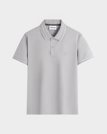 Aristino Elite Men's Light Gray Polo Shirt Cotton Slim Fit APS115S3EC