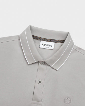Aristino Elite Men's Light Gray Polo Shirt Cotton Slim Fit APS115S3EC