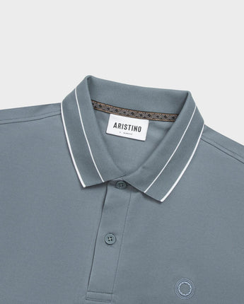 Aristino Elite Men's Dark Gray Polo Shirt Cotton Slim Fit APS115S3EC